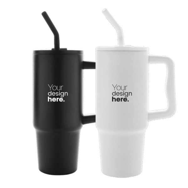 كوب بيرن المعاد تدويره مع ماصة